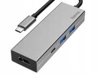 Hama Hub Rozdzielacz Multiport Adapter 4 Porty, 1x USB-C 2x USB-A 1x H