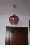 2 lampy wiszące szklane