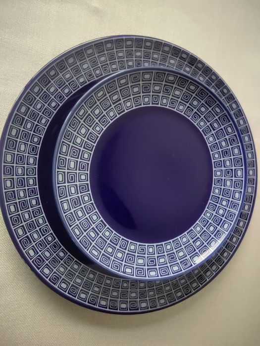 Ceramika Pruszków talerze zestaw (6+1)deserowy porcelit kolekcja PRL