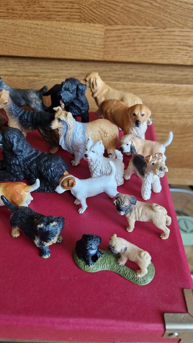 Zestaw 25x Schleich psy westie jamnik beagle jack nowofunland cocker