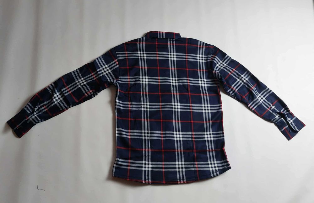 Męska koszula w kratę ciepła ocieplana polarem r. 3XL 44/45 Black&Fish