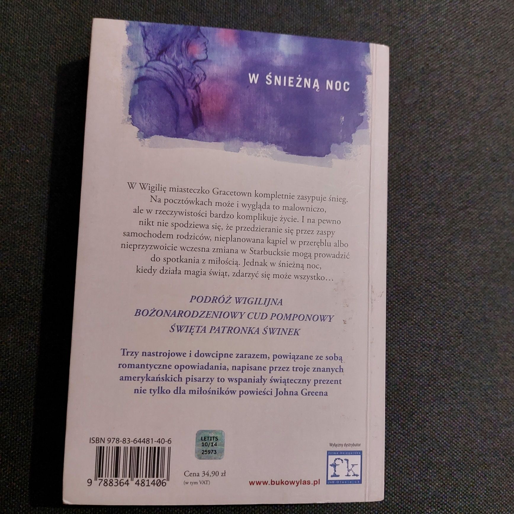 Książka " W śnieżną noc"