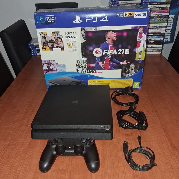 PlayStation 4 Slim – 500GB • Completa • Excelente Estado • Com Caixa F