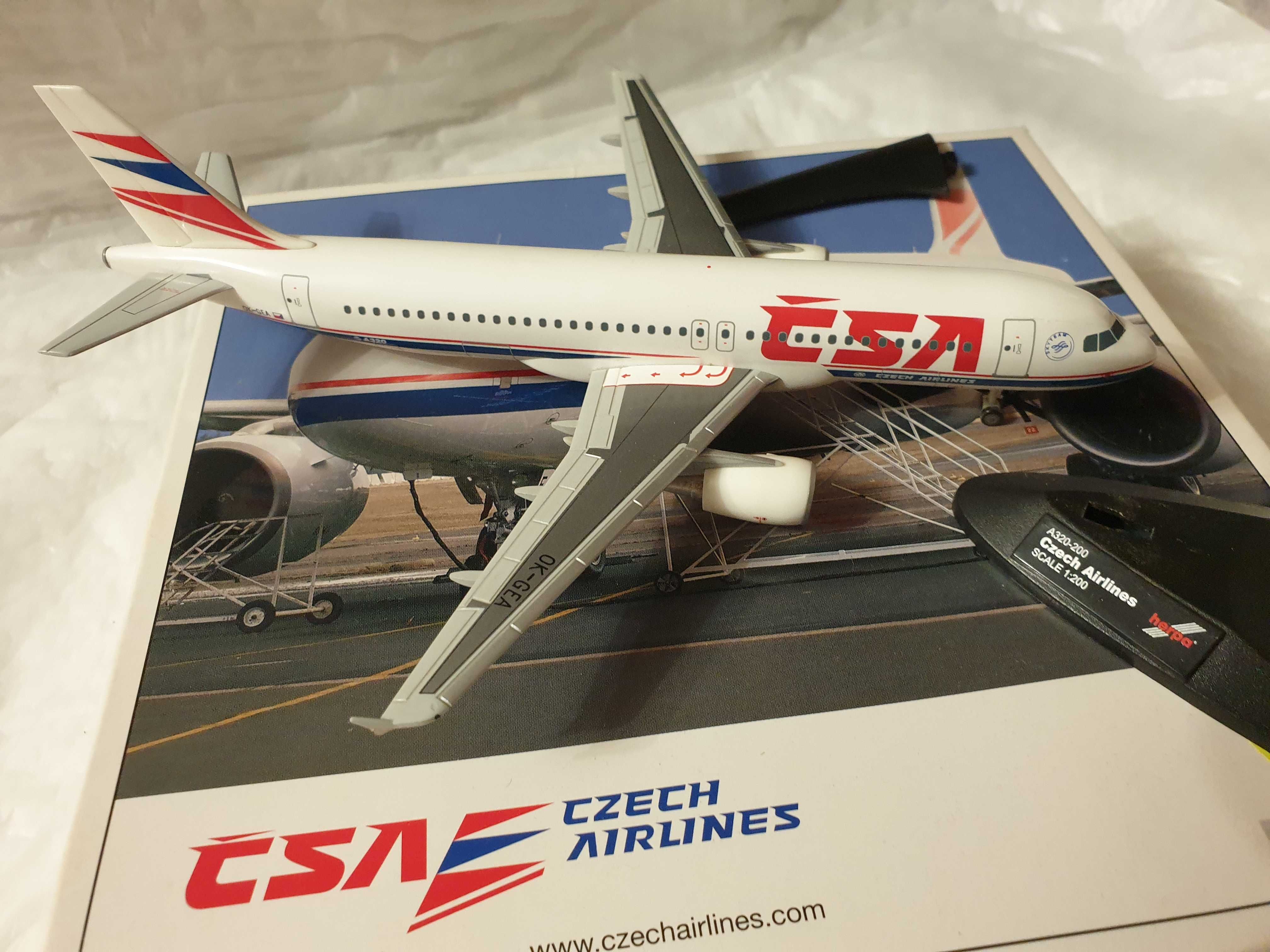 1/200 Herpa 551151 CSA Chech Airlines Airbus 320