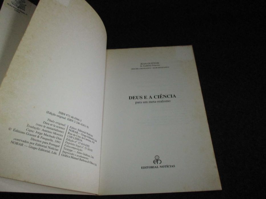 Livro Deus e a Ciência Editorial Notícias