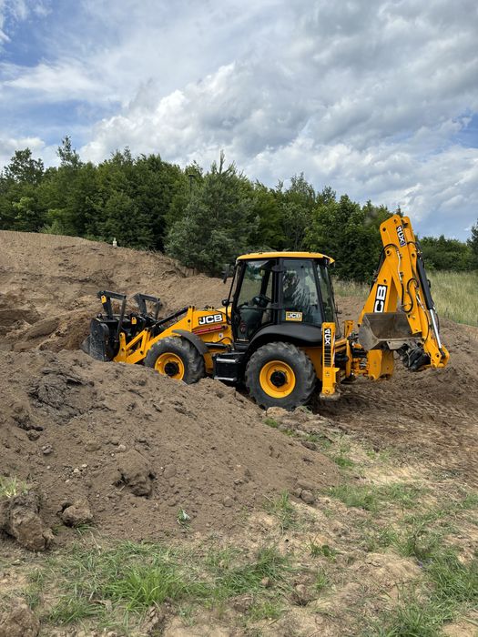 Usługi koparką ładowarką minikoparką transport piasek żwir
