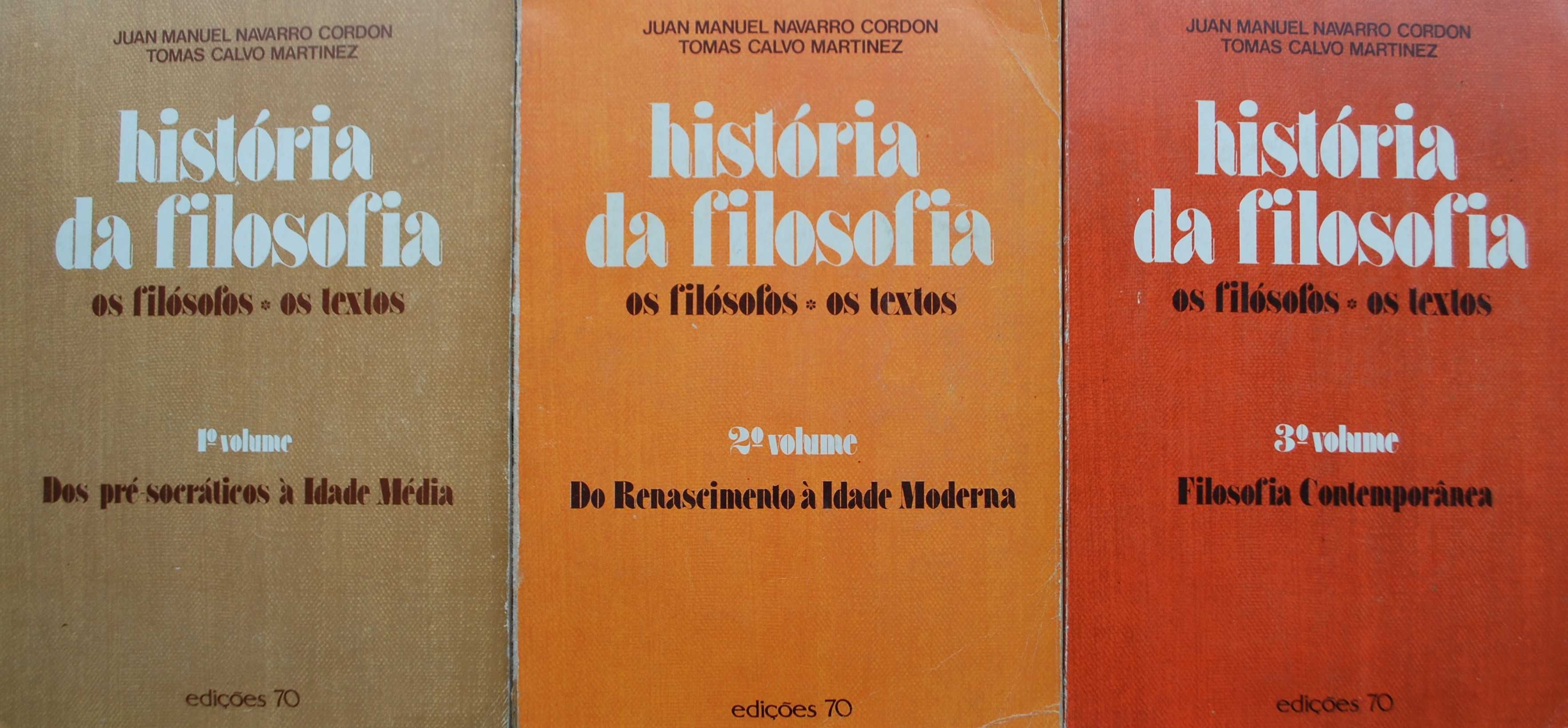 História da Filosofia (Os Filósofos - Os Textos) I, II, III Volumes