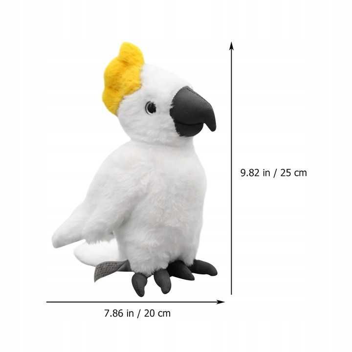 Maskotka Papuga kakadu Biała 25 cm N427