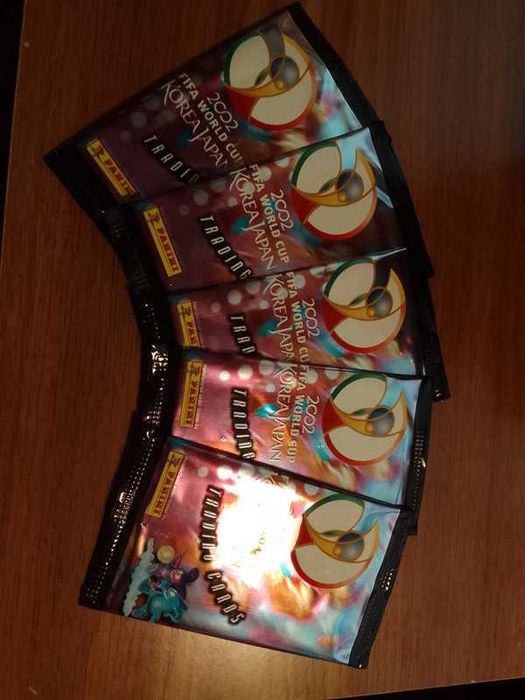 Karty piłkarskie panini world cup 2002 saszetki 5 sztuk