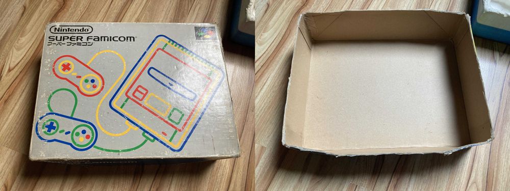 Nintendo Super Famicom (SNES) w pudełku