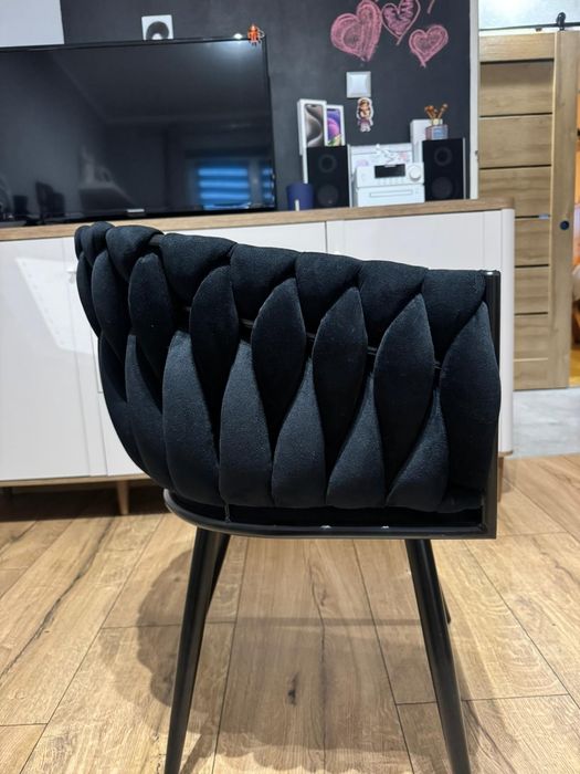 Krzesło glamour czarne
