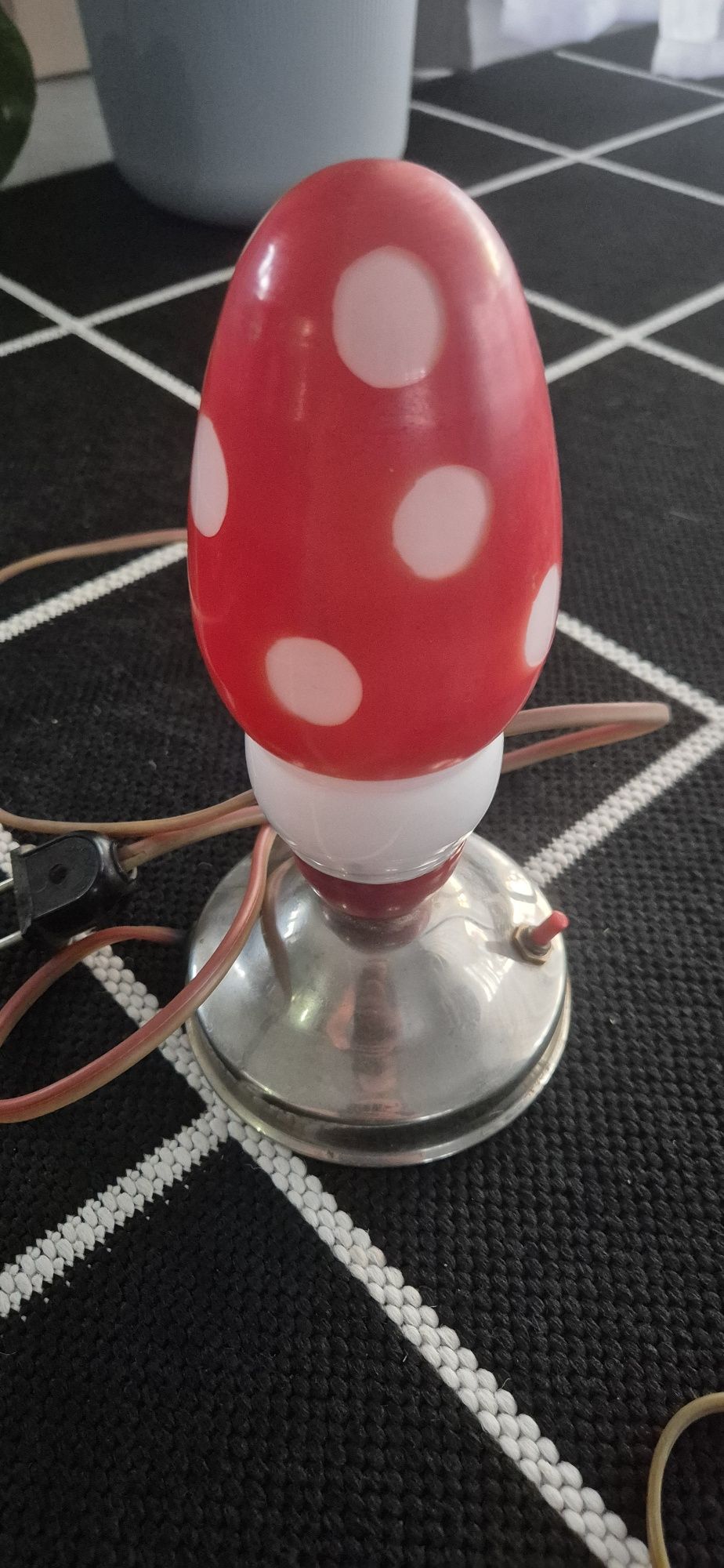 Lampka nocna polam grzybek x2 i muchomorek prl retro