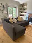 Sofá com chaise-longue e sofa-cama (3 lugares)