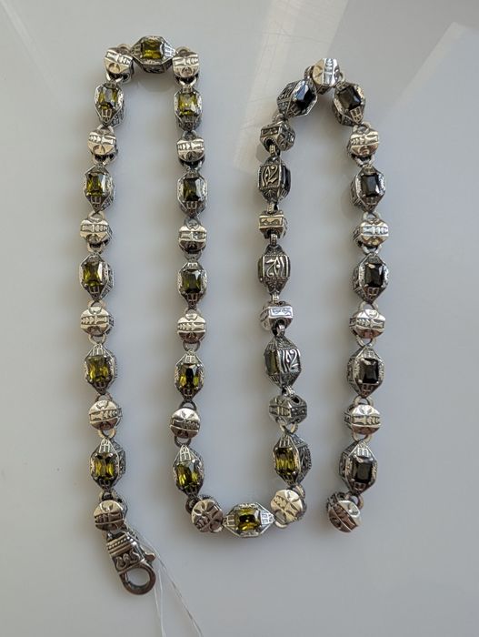 Срібний чоловічий 170г ланцюжок мужская серебряная цепочка 925 камнями