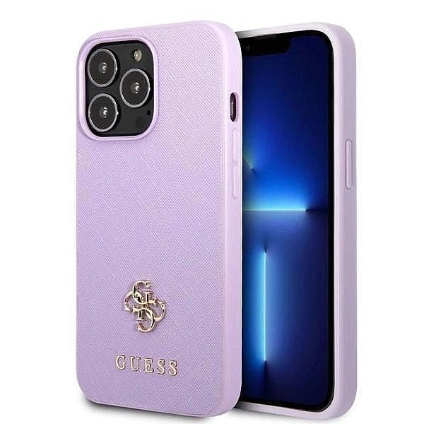Etui Guess Saffiano 4g Small Metal Logo na iPhone 13 Pro Max - purpuro