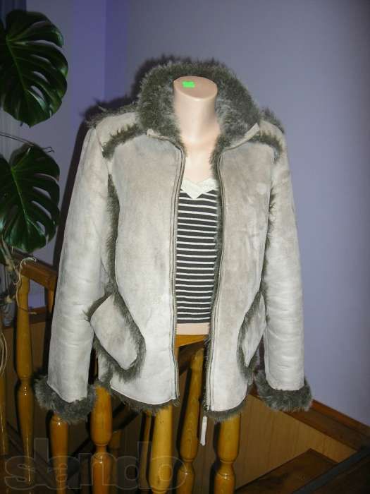 Дубленка куртка жіноча женская  штучне хутро з довгим ворсом .Фірмова.