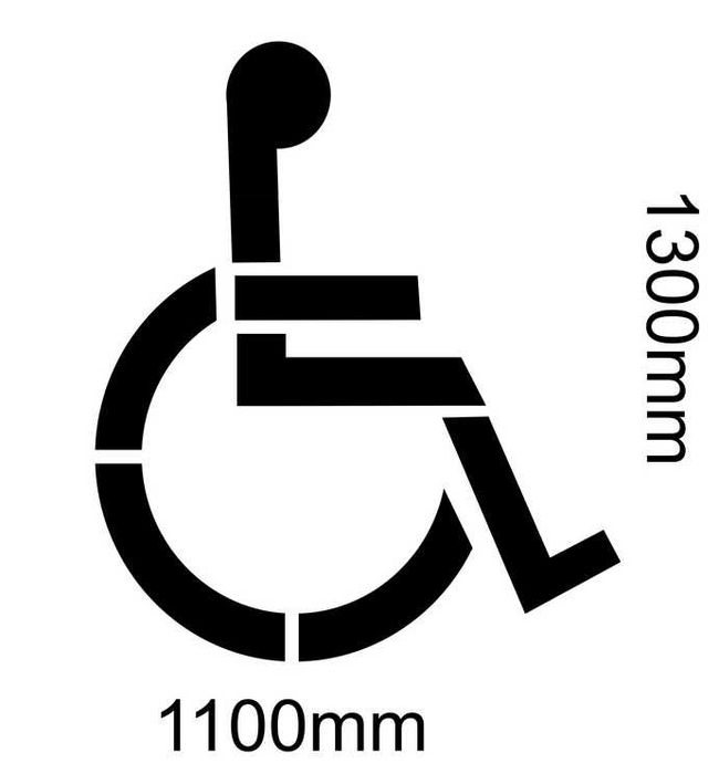 Szablon malarski niepełnosprawny inwalida P24 miejsce parking 110x130