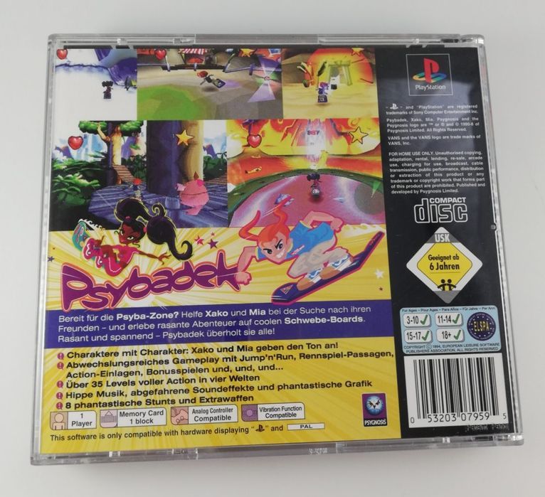 Stara gra kolekcjonerska na konsole PlayStation 1 Psybadek ps1 psx