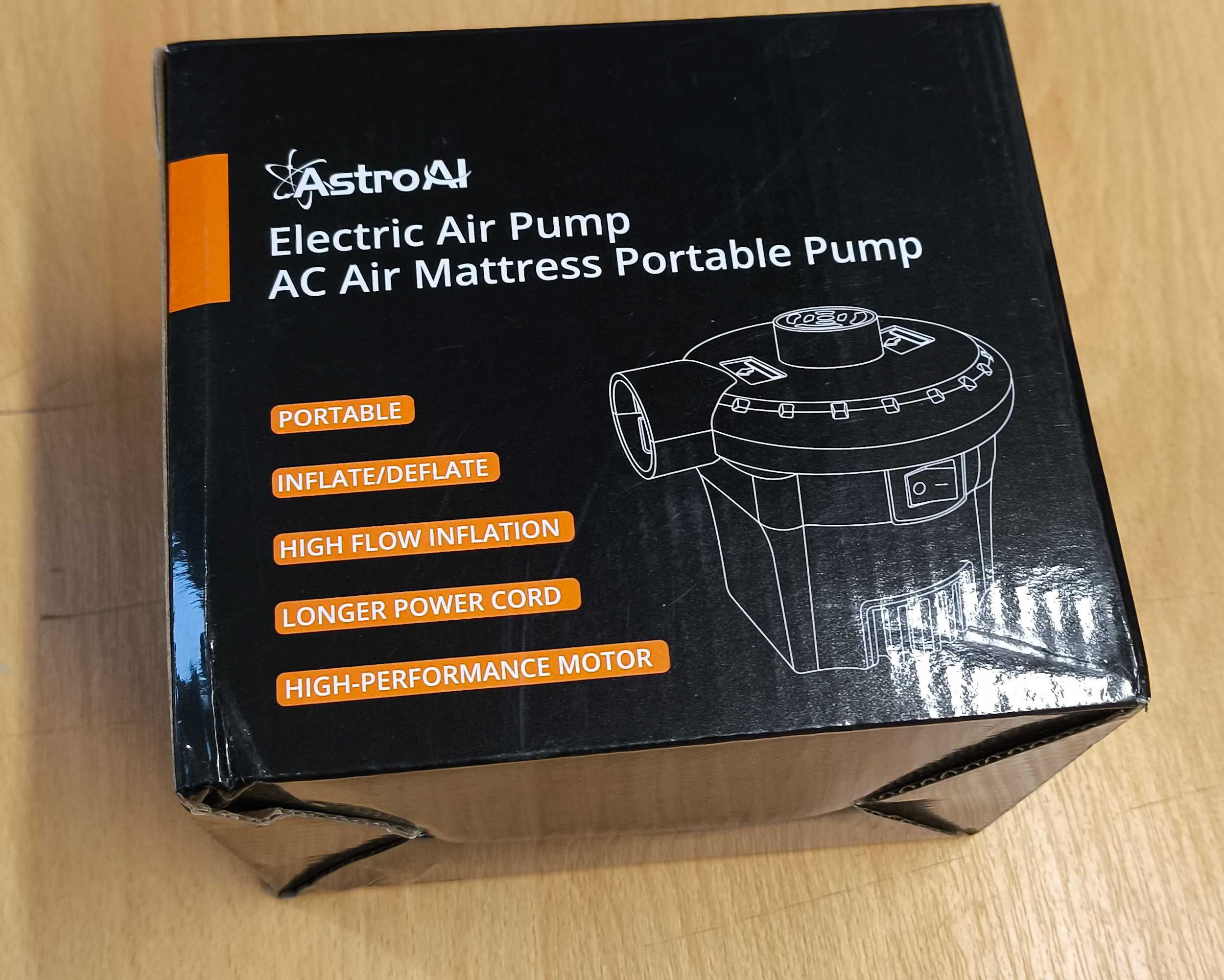 AstroAI Elektryczna pompka do materaca z 3 dyszami 220V 130W [2435]
