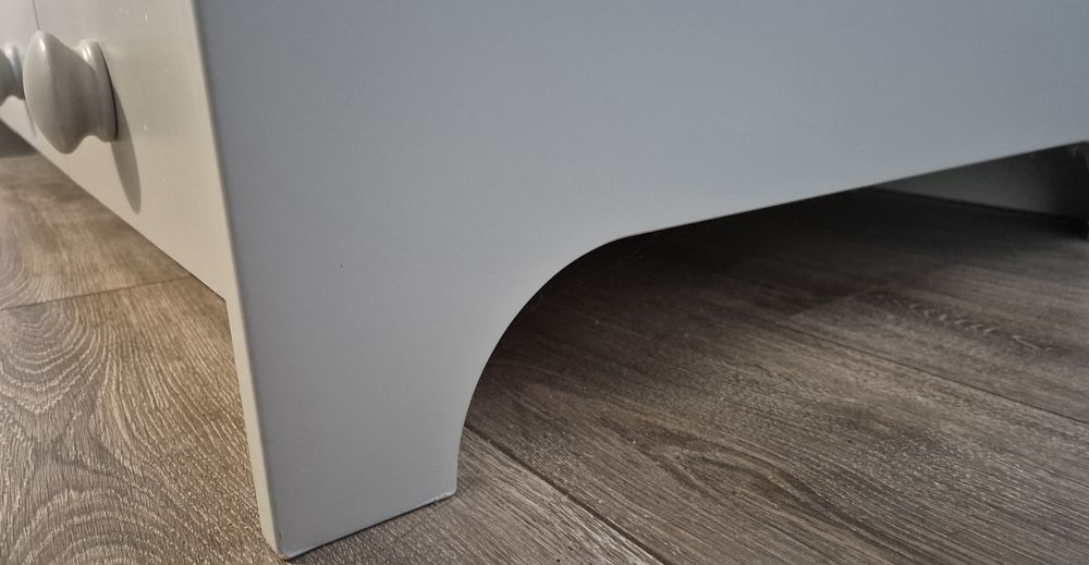 Łóżeczko dziecięce szare gonatt z szufladami, materacem, ochraniaczem