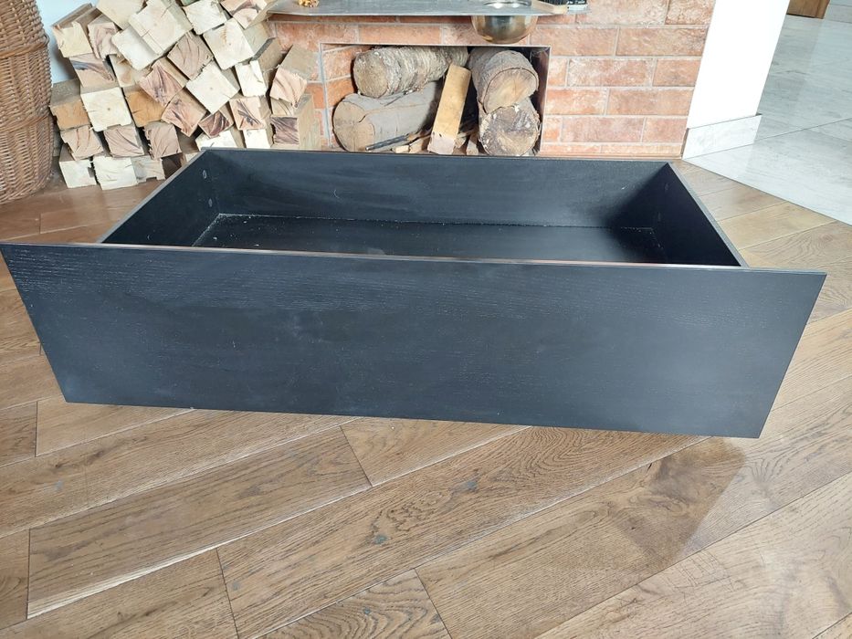 Szuflada pojemnik na pościel pod łóżko ikea malm czarna