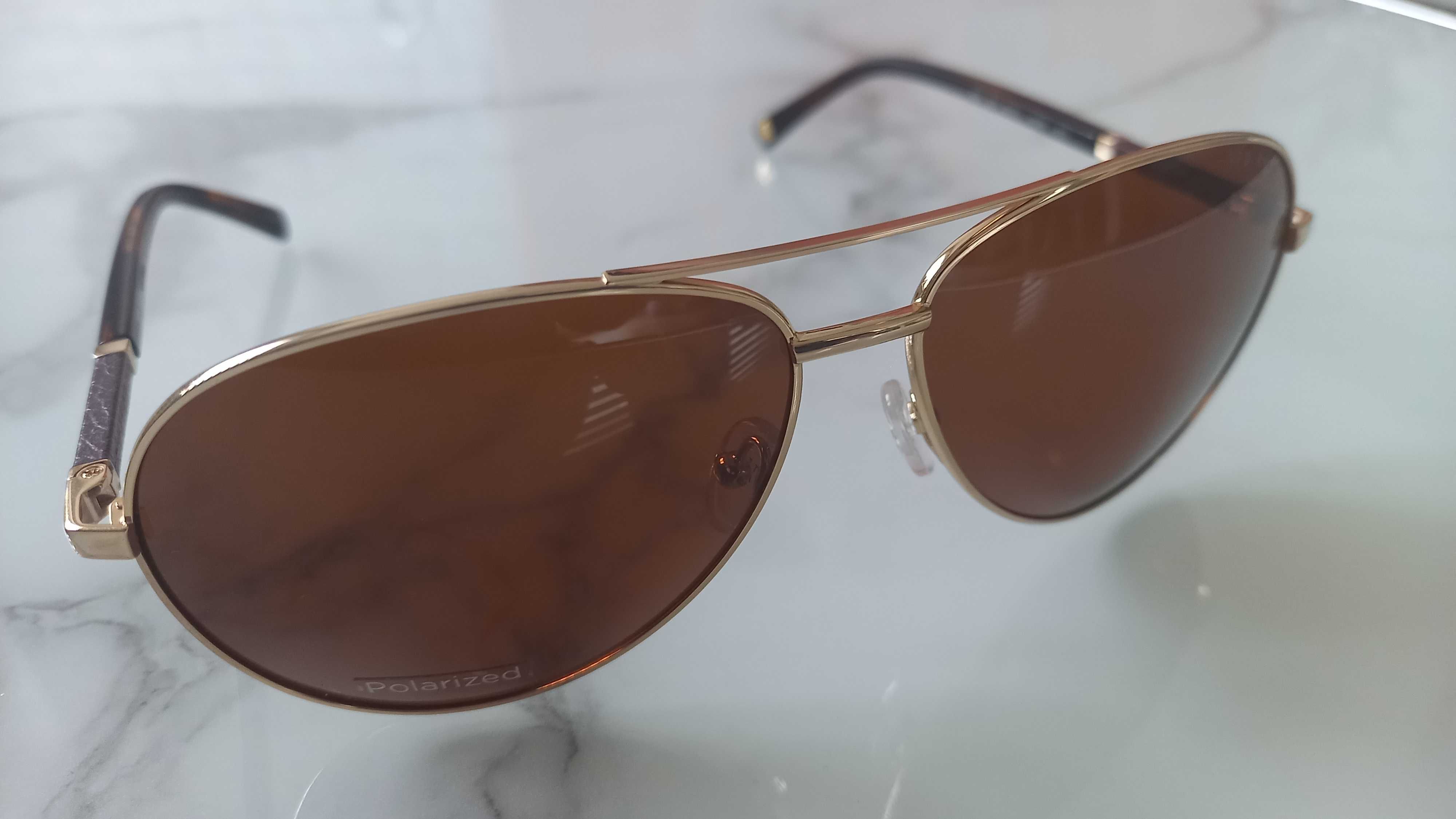 Męskie okulary przeciwsłoneczne firmy TED BAKER, typu Aviator