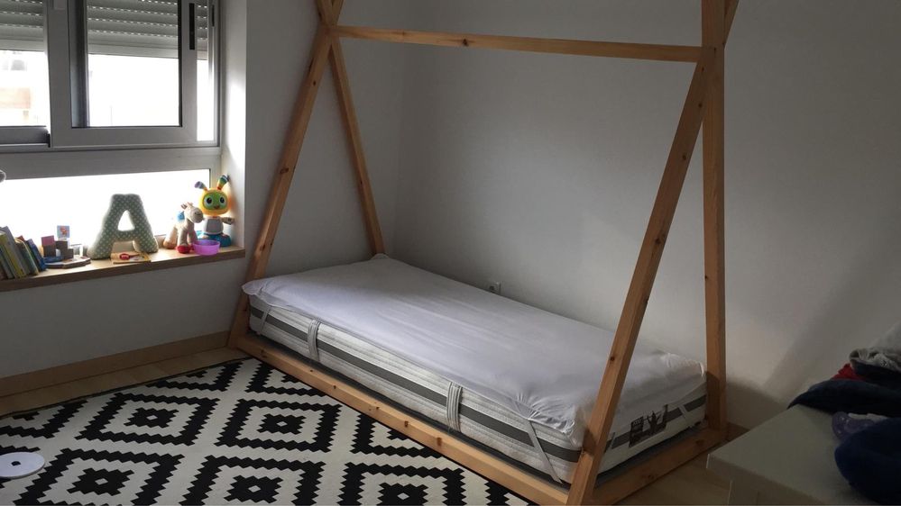 Cama Tipi + Colchão 90*190