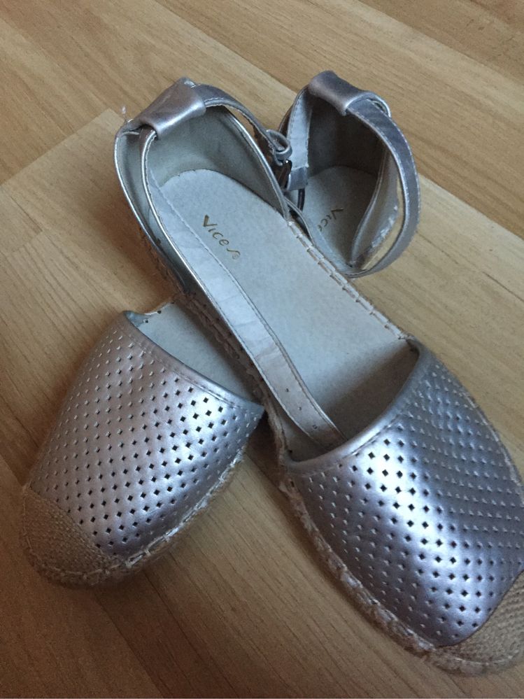 Espadryle srebrne  41/ 26