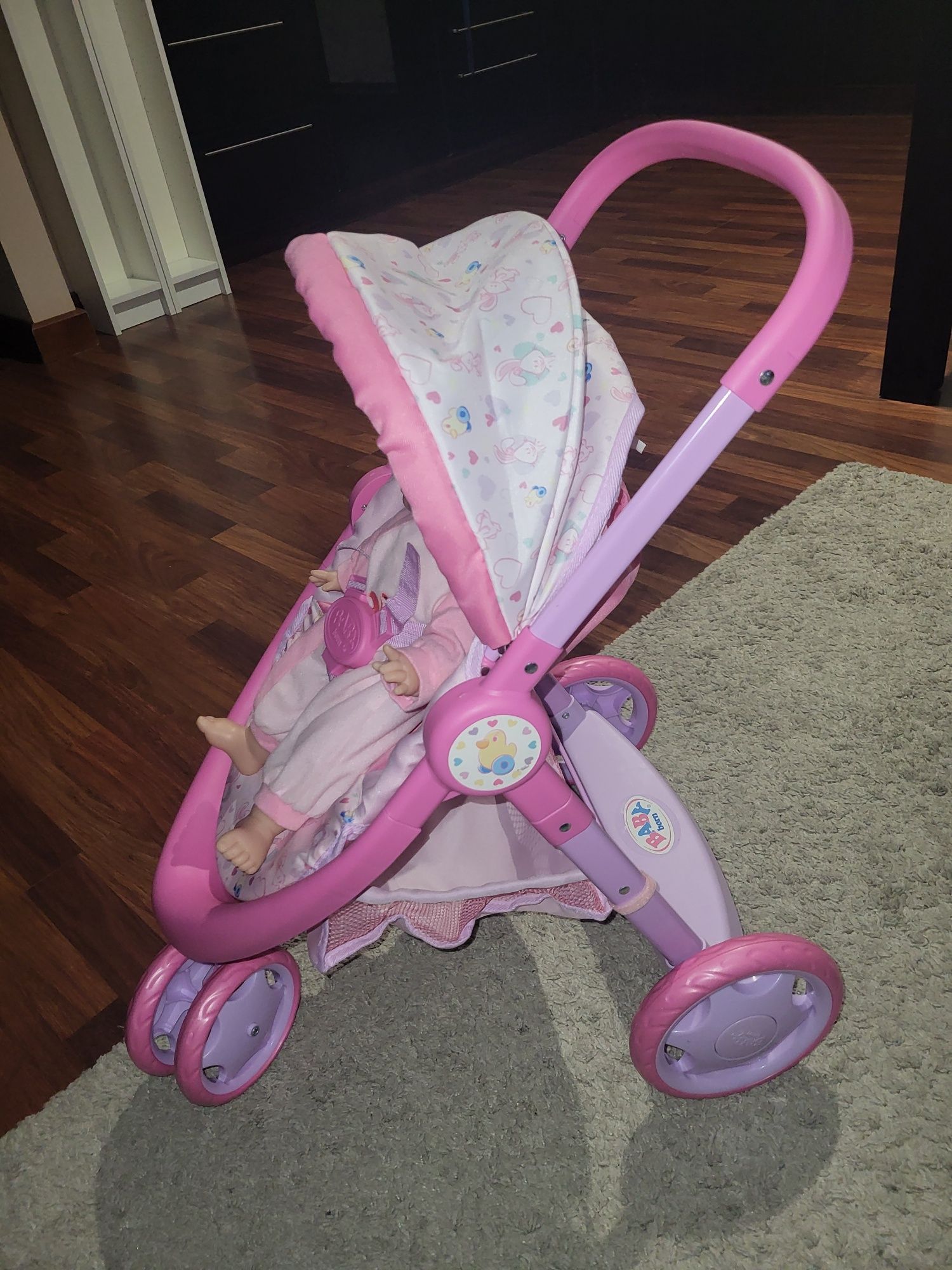 BABY BORN wózek spacerowy dla lalki różowy