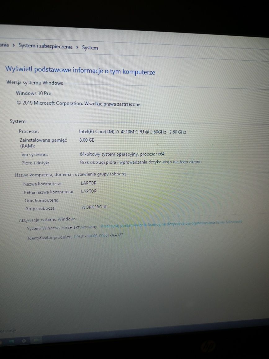 Hp G1 640 i5 szybki 14cali 3,2ghz 8ram bat 2h zadbany do internetu