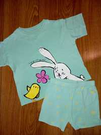 Next piżamka letnia 110 piżama króliczek