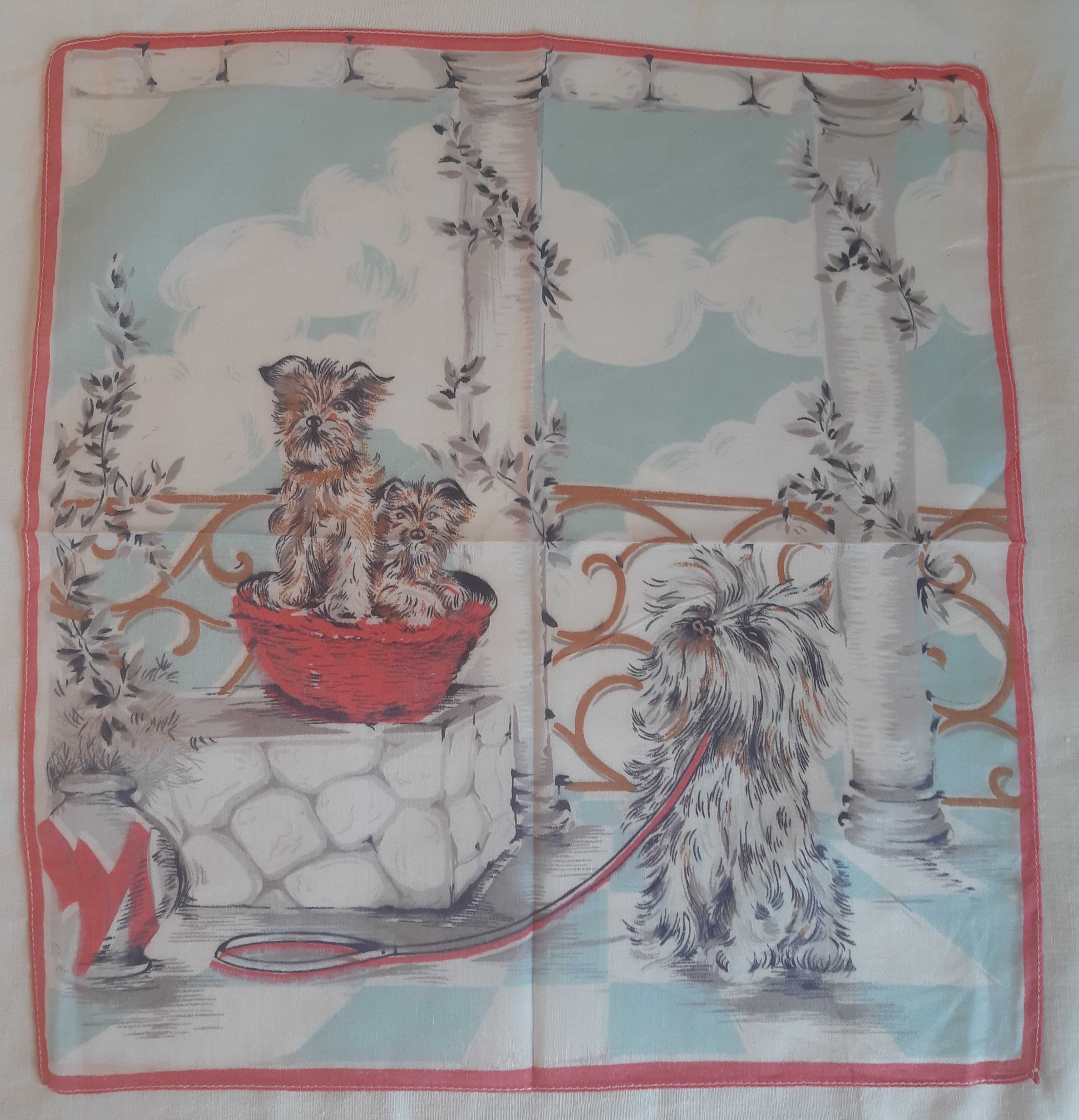 Conjunto de 6 Lencinhos de Mão Criança Anos 60