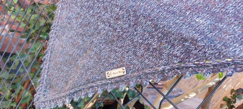 Chusta ręcznie robiona handmade, druty, ombre