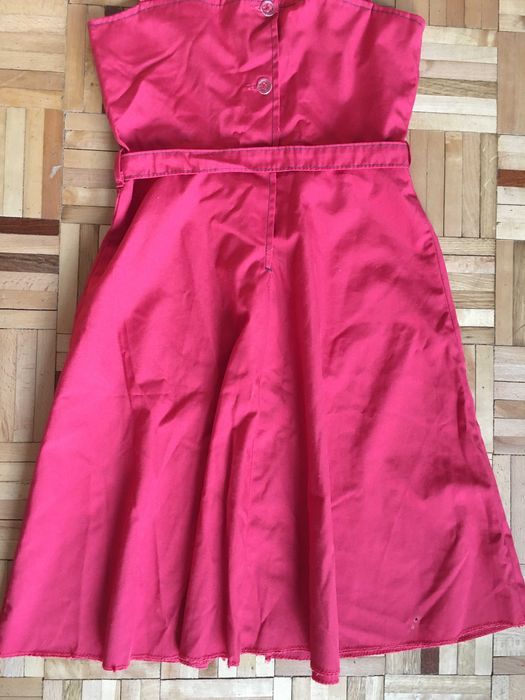 Retro czerwona sukienka Sawa pryncessa dla dziewczynki PRL