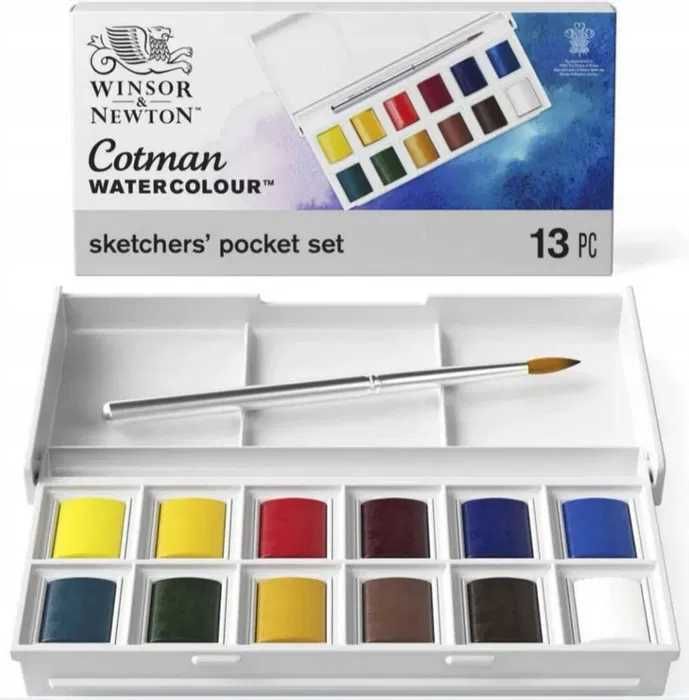 Na Lewara Zestaw farb akwarelowych Winsor & Newton Cotman 2x 12 koloró