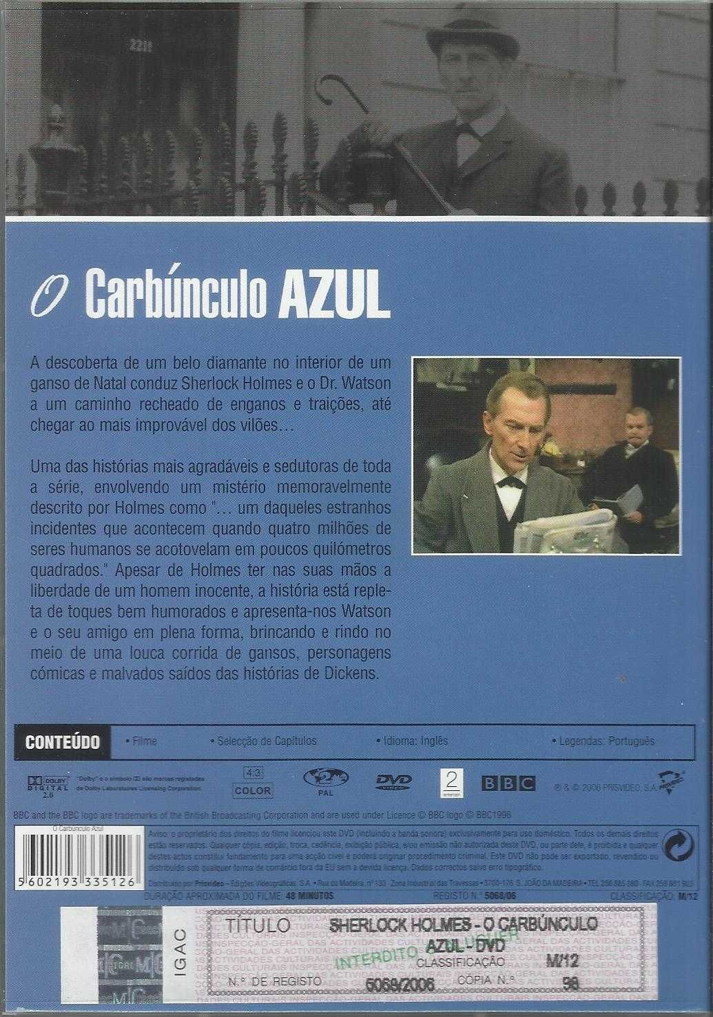 Sherlock Holmes: BBC - O Carbúnculo Azul; O Sinal dos Quatro (2 DVD)