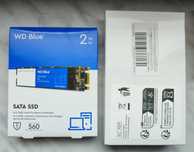 WD Blue SATA SSD 2TB. Dysk M.2 SATA + obudowa do dysku m.2.