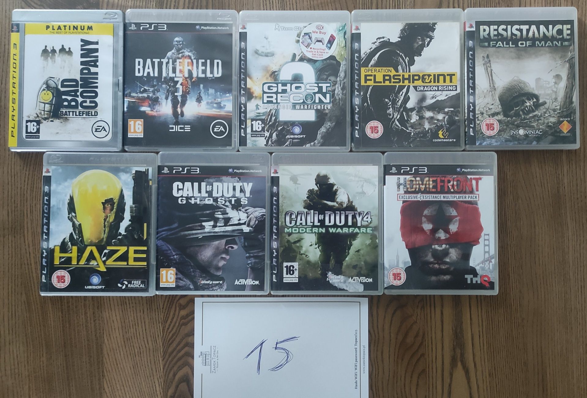 Gry PS3 różne rodzaje, różne ceny od 10 do 25zl FPS, FarCry, BF, COD
