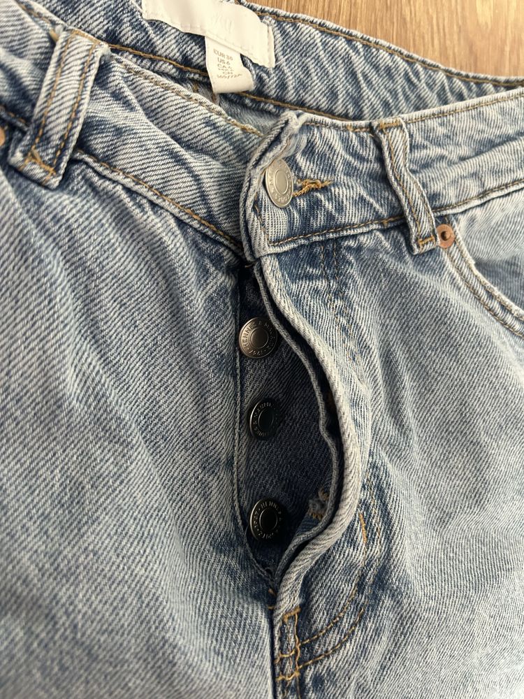 Damskie spodnie Straight High Jeans