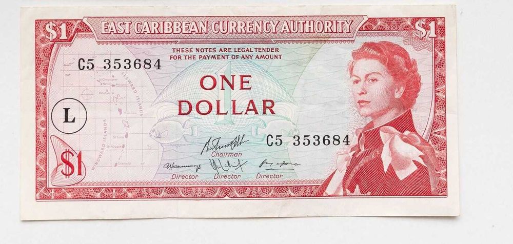 Karaiby Wschodnie 1 dolar 1965 P.13