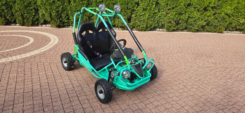 Zielone Buggy Quad 450 Watt 36V dla dziecka dwuosobowe