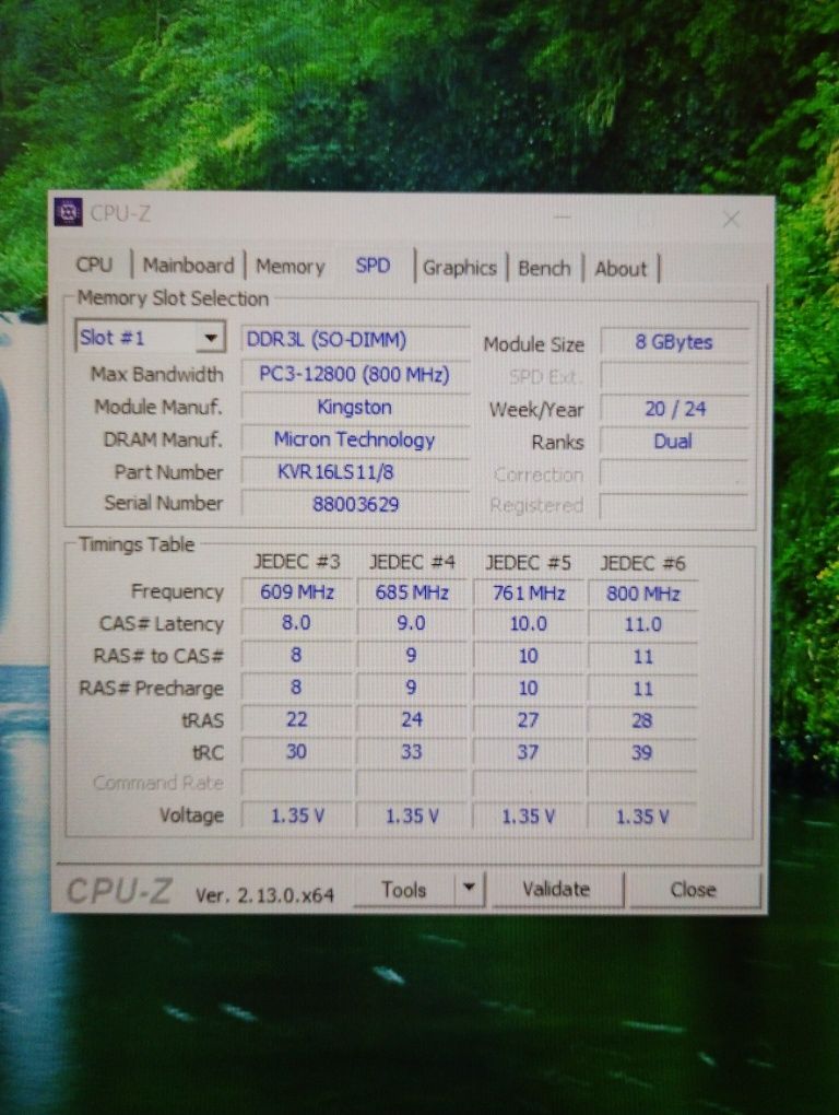 Pamięć RAM 1x 8GB Kingston DDR3L 1600MHz PC3-12800 SO-DIMM | KVR16LS11