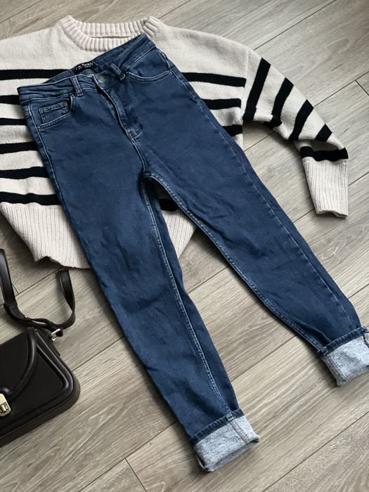 Теплі джинси скіні а флісі байці