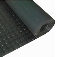 Tapete piso de borracha Circulos 1,20x10 Metros 3 mm. Espessura Preto