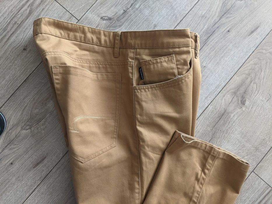 Spodnie męskie 36/36 Resrved musztardowe super pas100