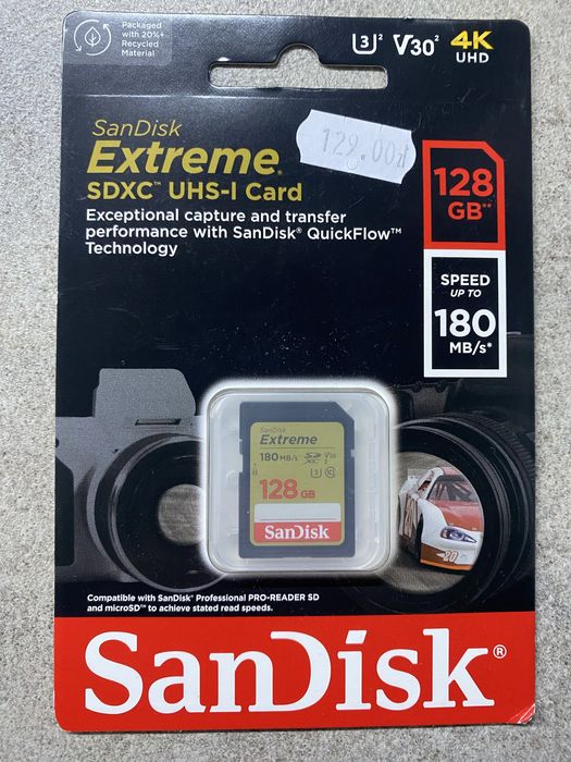 Karta pamięc SanDisk Extreme SDXC UHS--I 128 GB