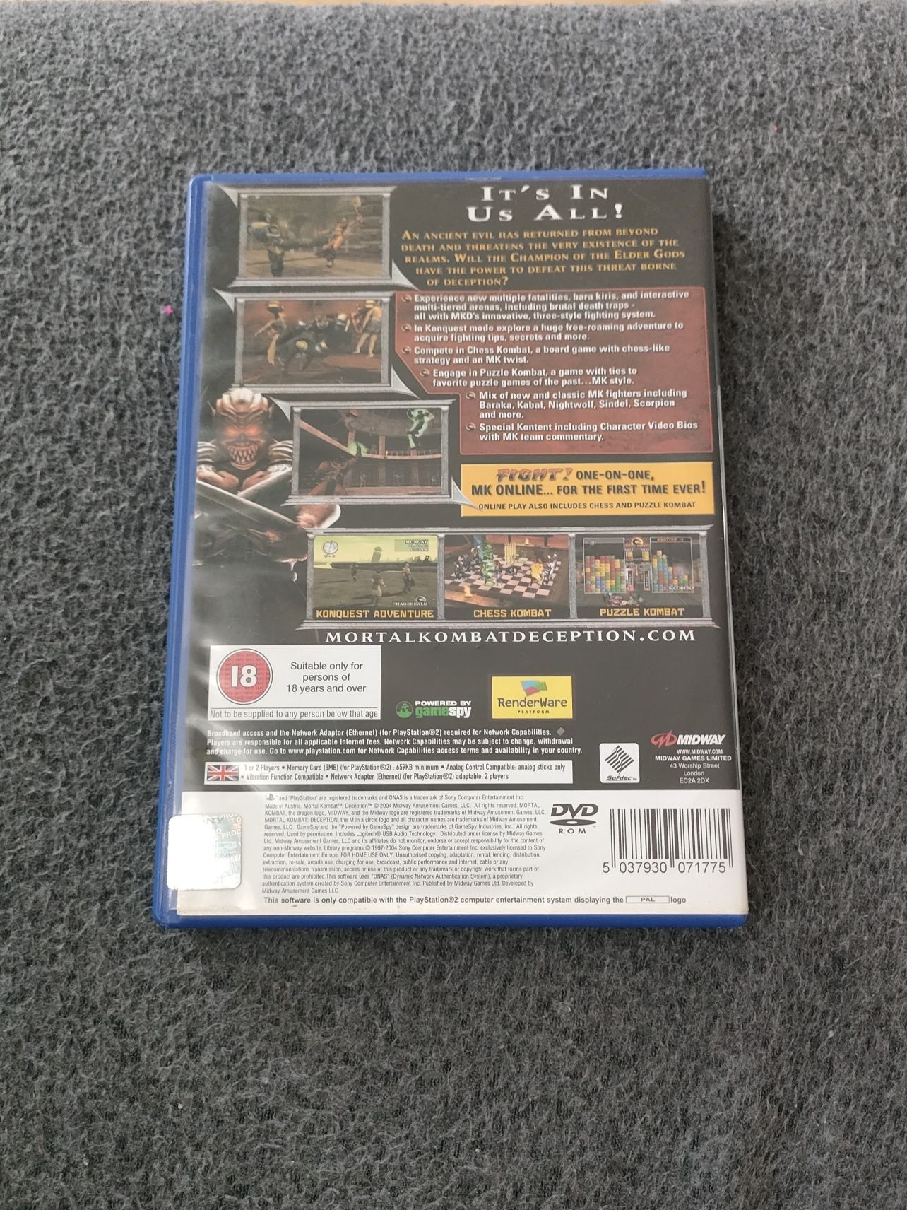 Mortal Kombat Deception PS2 3xA