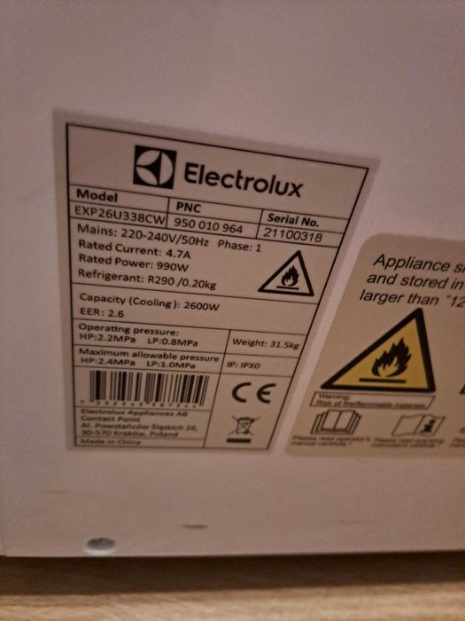 Sprzedam klimatyzator elektrolux przenośny