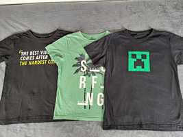 Koszulki t-shirt 3-pak rozm.146-152 Reserved Lidl Minectaft