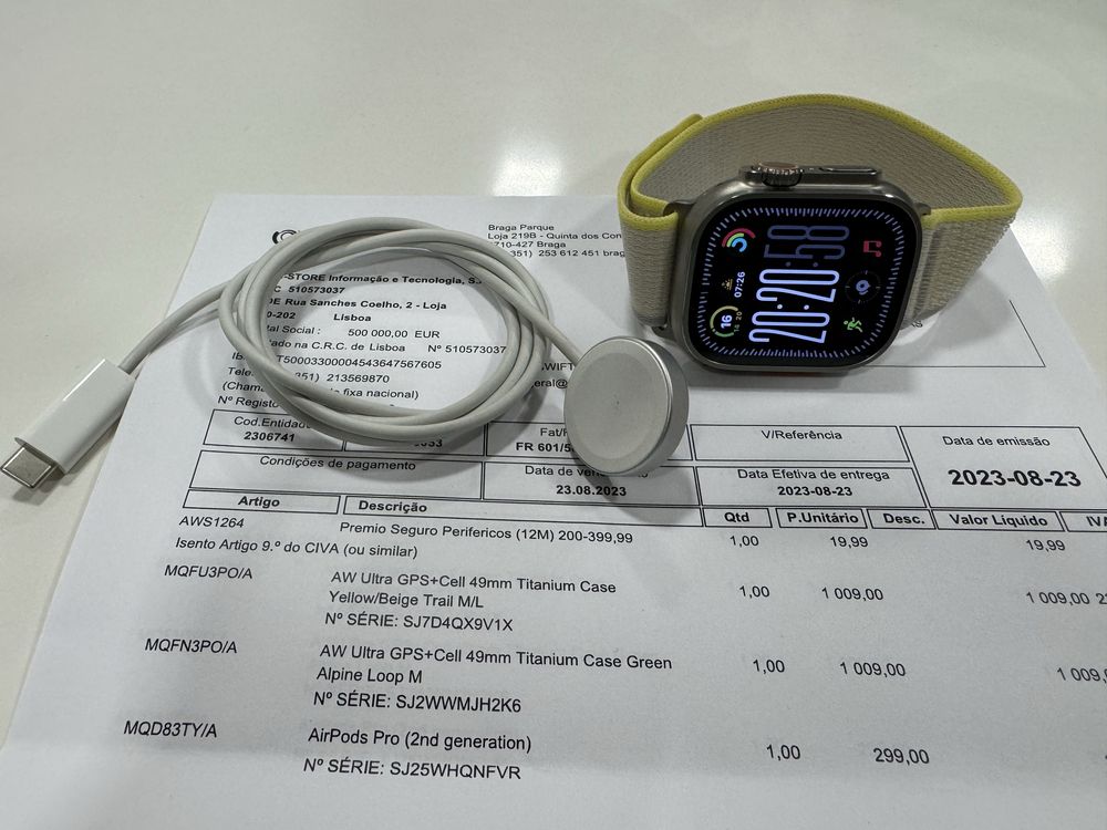 Apple watch Ultra GPS+ CELL 49mm Titanium yelow/beige Trail